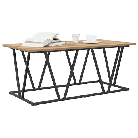 vidaXL Coffee Table Artisan Oak 100x50x40 cm Made of Engineered Wood and Metal