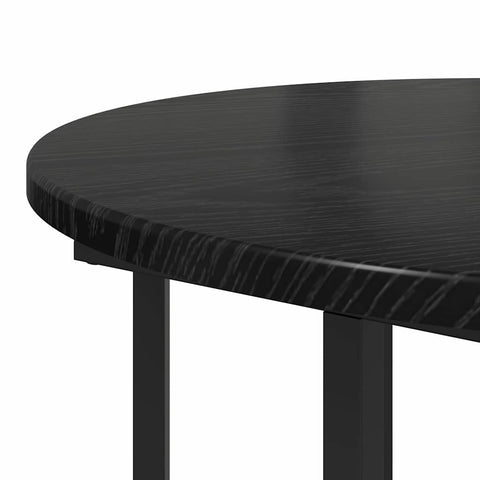 vidaXL Side Table 2 pcs Black Oak Engineered Wood and Metal