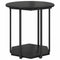 vidaXL Side Table 2 pcs Black Oak Engineered Wood and Metal