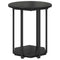 vidaXL Side Table 2 pcs Black Oak Engineered Wood and Metal