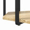 vidaXL Side Table Set of 2, Sonoma Oak Wood and Metal