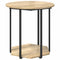 vidaXL Side Table Set of 2, Sonoma Oak Wood and Metal