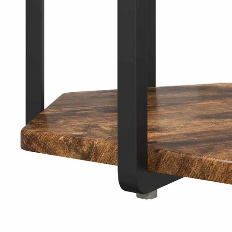 vidaXL Side Table 2 pcs Smoked Oak Engineered Wood and Metal