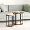 vidaXL Side Table 2 pcs Smoked Oak Engineered Wood and Metal