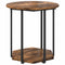 vidaXL Side Table 2 pcs Smoked Oak Engineered Wood and Metal