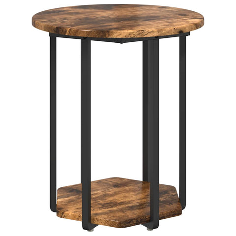 vidaXL Side Table 2 pcs Smoked Oak Engineered Wood and Metal