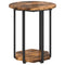vidaXL Side Table 2 pcs Smoked Oak Engineered Wood and Metal