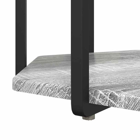 vidaXL Side Table Set 2 pcs Grey sonoma and Black 50 x 50 x 50.5 cm