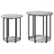 vidaXL Side Table 2 pcs Grey Sonoma Engineered Wood and Metal