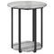 vidaXL Side Table 2 pcs Grey Sonoma Engineered Wood and Metal