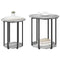 vidaXL Side Table 2 pcs Grey Sonoma Engineered Wood and Metal