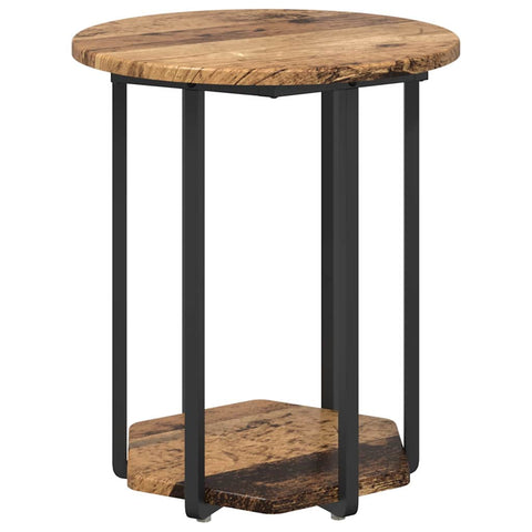 vidaXL Side Table Set 2 pcs Old wood and Black 50 x 50 x 50.5 cm