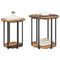 vidaXL Side Table Set of 2 - Old Wood and Metal