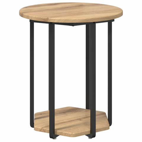 vidaXL End Tables Artisan oak Engineered wood, Metal Medium Coffee Table