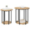 vidaXL End Tables Artisan oak Engineered wood, Metal Medium Coffee Table