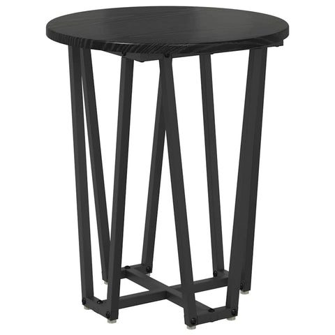 vidaXL Side Table Set of 2 - Black Oak MDF and Metal