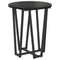 vidaXL Side Table Set of 2 - Black Oak MDF and Metal