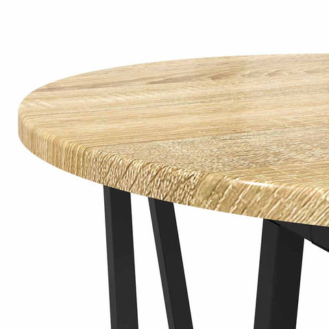 vidaXL Side Table Set of 2 - Sonoma Oak Engineered Wood and Metal