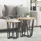 vidaXL Side Table Set of 2 - Sonoma Oak Engineered Wood and Metal