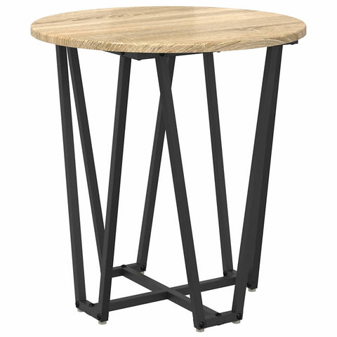vidaXL Side Table Set of 2 - Sonoma Oak Engineered Wood and Metal