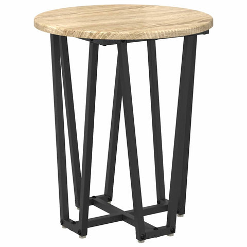 vidaXL Side Table Set of 2 - Sonoma Oak Engineered Wood and Metal