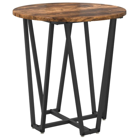 vidaXL Side Table Set - 2 Pieces, Smoked Oak, Engineered Wood and Metal