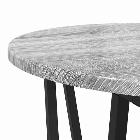 vidaXL Side Table 2 pcs Gray Sonoma Engineered Wood and Metal