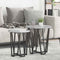 vidaXL Side Table 2 pcs Gray Sonoma Engineered Wood and Metal