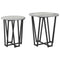 vidaXL Side Table 2 pcs Gray Sonoma Engineered Wood and Metal