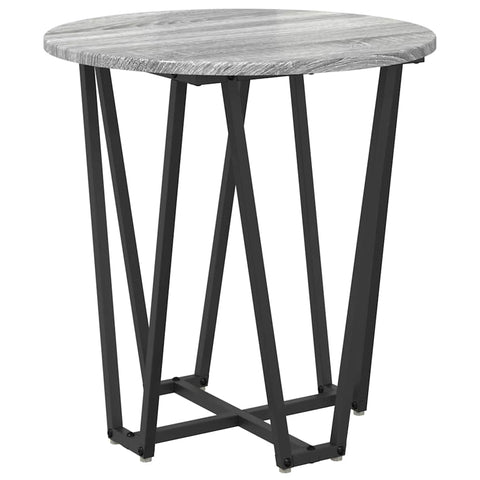 vidaXL Side Table 2 pcs Gray Sonoma Engineered Wood and Metal
