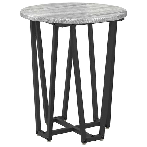 vidaXL Side Table 2 pcs Gray Sonoma Engineered Wood and Metal