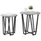 vidaXL Side Table 2 pcs Gray Sonoma Engineered Wood and Metal