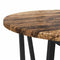vidaXL Side Table Set - 2 Pieces, Rustic Wood Look, Metal Base