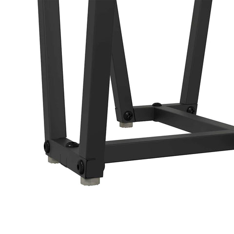 vidaXL Side Table Set - 2 Pieces, Rustic Wood Look, Metal Base