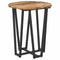vidaXL Side Table Set - 2 Pieces, Rustic Wood Look, Metal Base