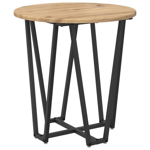 vidaXL Side Table Set 2 pcs Artisan Oak and Black 50 x 50 x 50.5 cm