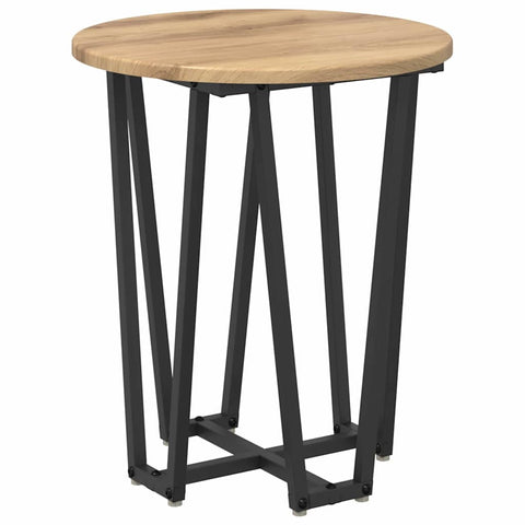 vidaXL Side Table Set 2 pcs Artisan Oak and Black 50 x 50 x 50.5 cm