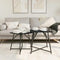 vidaXL Side Table Set of 2 - Black Oak Engineered Wood and Metal