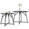 vidaXL Side Table Set of 2 - Black Oak Engineered Wood and Metal