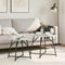 vidaXL Set of 2 Side Tables in Grey Sonoma with Engineered Wood and Metal