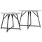 vidaXL Set of 2 Side Tables in Grey Sonoma with Engineered Wood and Metal