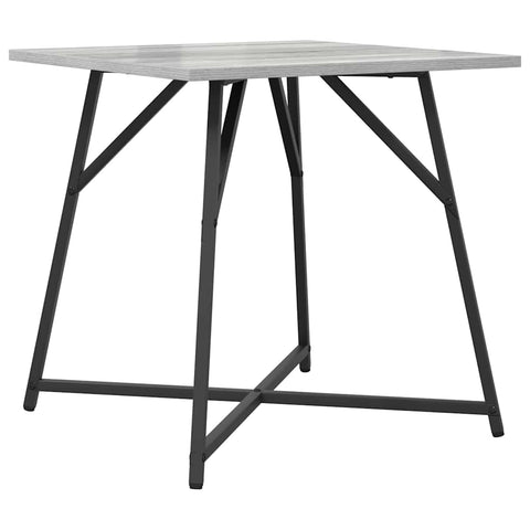 vidaXL Set of 2 Side Tables in Grey Sonoma with Engineered Wood and Metal