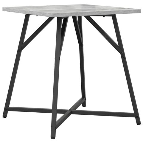 vidaXL Set of 2 Side Tables in Grey Sonoma with Engineered Wood and Metal