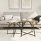 vidaXL Side Table 2 Pack - Rustic Wood and Metal