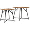 vidaXL Side Table 2 Pack - Rustic Wood and Metal