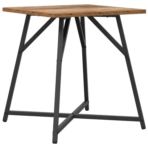 vidaXL Side Table Set 2 pcs Old wood and Black 50 x 50 x 50 cm