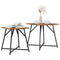 vidaXL Side Table 2 Pack - Rustic Wood and Metal