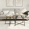 vidaXL Side Table 2-pack in Artisan Oak with Engineered Wood and Metal