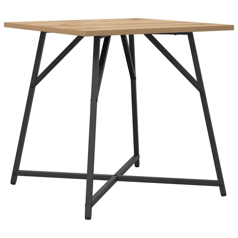 vidaXL Side Table Set 2 pcs Artisan Oak and Black 50 x 50 x 50 cm