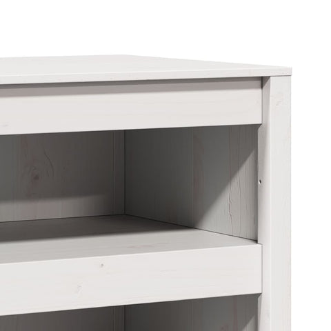 vidaXL Kitchen Cabinet White pinewood Pinewood Medium Shelving